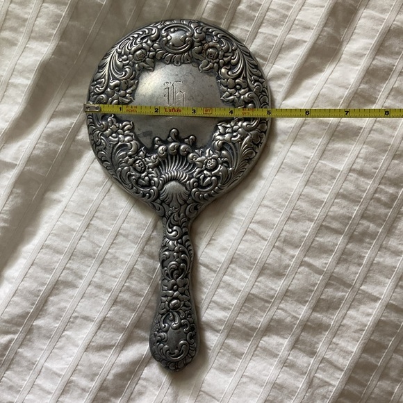 Antique Victorian Handheld Vanity Mirror - Picture 7 of 7